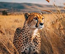 Cheetah in savannegras