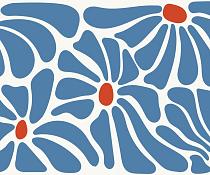 17604 ol abstracte bloemenposter  15 60x50