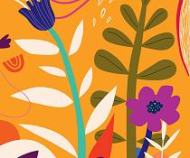 Bloemencompositie oranje #28