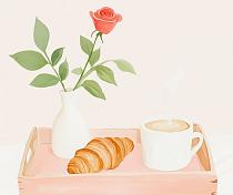 19487 ol dienblad met ontbijt 60x50