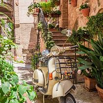 Vintage scooter in Italië