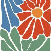 17182 ov abstracte bloemenposter  7 15x15