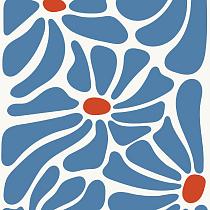17589 ov abstracte bloemenposter  15 15x15
