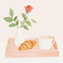 19478 ov dienblad met ontbijt 15x15