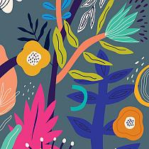 Bloemencompositie blauw #23