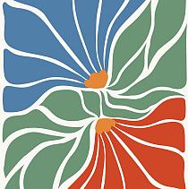 16901 ov abstracte bloemenposter  1 15x15
