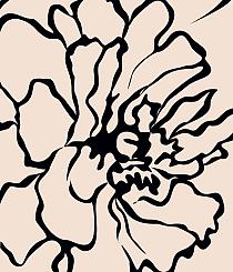 Scandinavische lijntekening van bloem #28