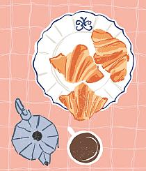 16662 op koffie met koekjes 120x140