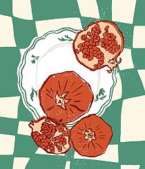 16812 op groene compositie met uien 120x140