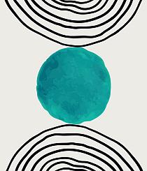 Minimalistische cirkel blauw #7