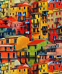 Olieverfschilderij Cinque Terre, Italië #4