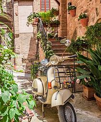 Vintage scooter in Italië