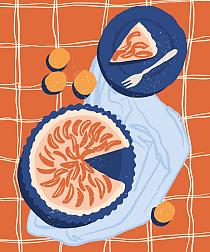 16738 op tafel met taart 50x60