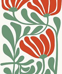 17290 op abstracte bloemenposter  9 50x60