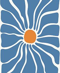 17400 op abstracte bloemenposter  11 50x60