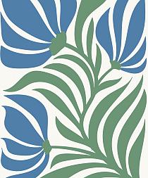 17500 op abstracte bloemenposter  13 50x60
