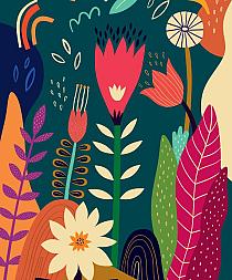 8992 op  bloemencompositie groen  20 50x60