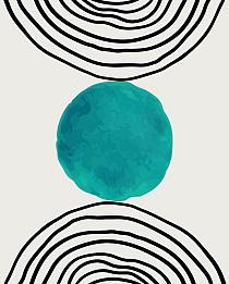 Minimalistische cirkel blauw #7