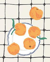 16700 op mandarijn op bord 80x100