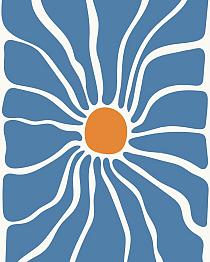 17396 op abstracte bloemenposter  11 40x50