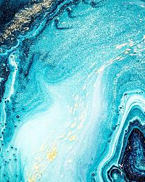 Golvende, blauwe texturen