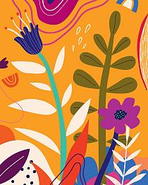 Bloemencompositie oranje #28