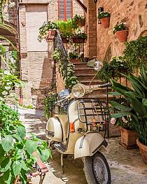 Vintage scooter in Italië
