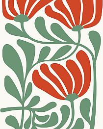 17302 op abstracte bloemenposter  9 80x100