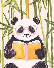 19845 op lezende panda 80x100