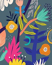 Bloemencompositie blauw #23