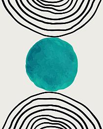 Minimalistische cirkel blauw #7