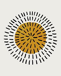 Minimalistische cirkel geel #8