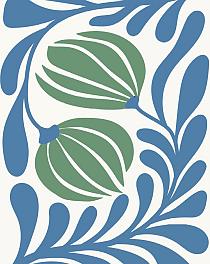 17862 op abstracte bloemenposter  20 80x100