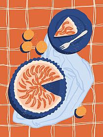 16731 op tafel met taart 30x40