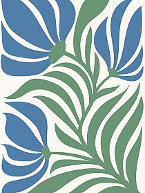 17493 op abstracte bloemenposter  13 30x40