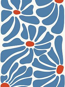17593 op abstracte bloemenposter  15 30x40