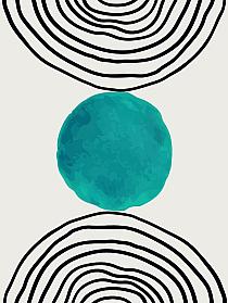 Minimalistische cirkel blauw #7