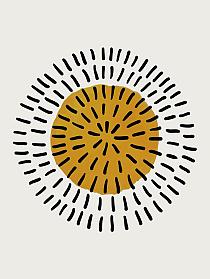Minimalistische cirkel geel #8