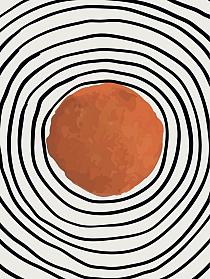 Minimalistische cirkel rood #10