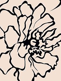 Scandinavische lijntekening van bloem #28