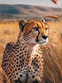 Cheetah in savannegras