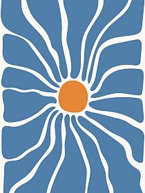 17393 op abstracte bloemenposter  11 30x40