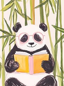 19850 op lezende panda 90x120