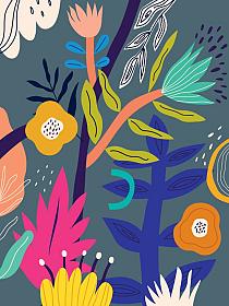 Bloemencompositie blauw #23