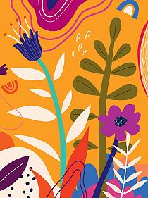 Bloemencompositie oranje #28