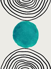 Minimalistische cirkel blauw #7
