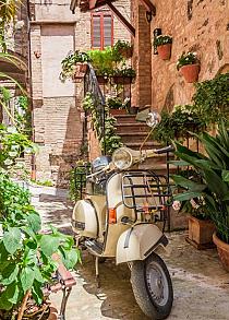 Vintage scooter in Italië