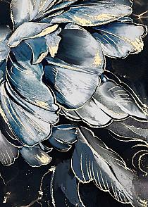 Schitterende bloembladeren navy blauw