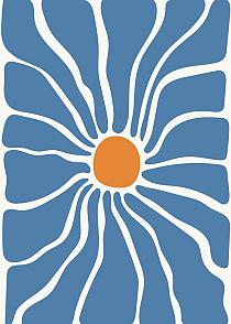 17401 op abstracte bloemenposter  11 50x70