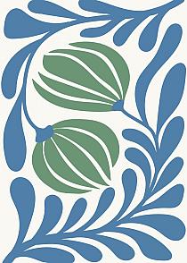 17851 op abstracte bloemenposter  20 50x70